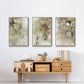 Soft Inspiration I - Framed Premium Gallery Wrapped Canvas L Frame 3 Piece Set - Ready to Hang