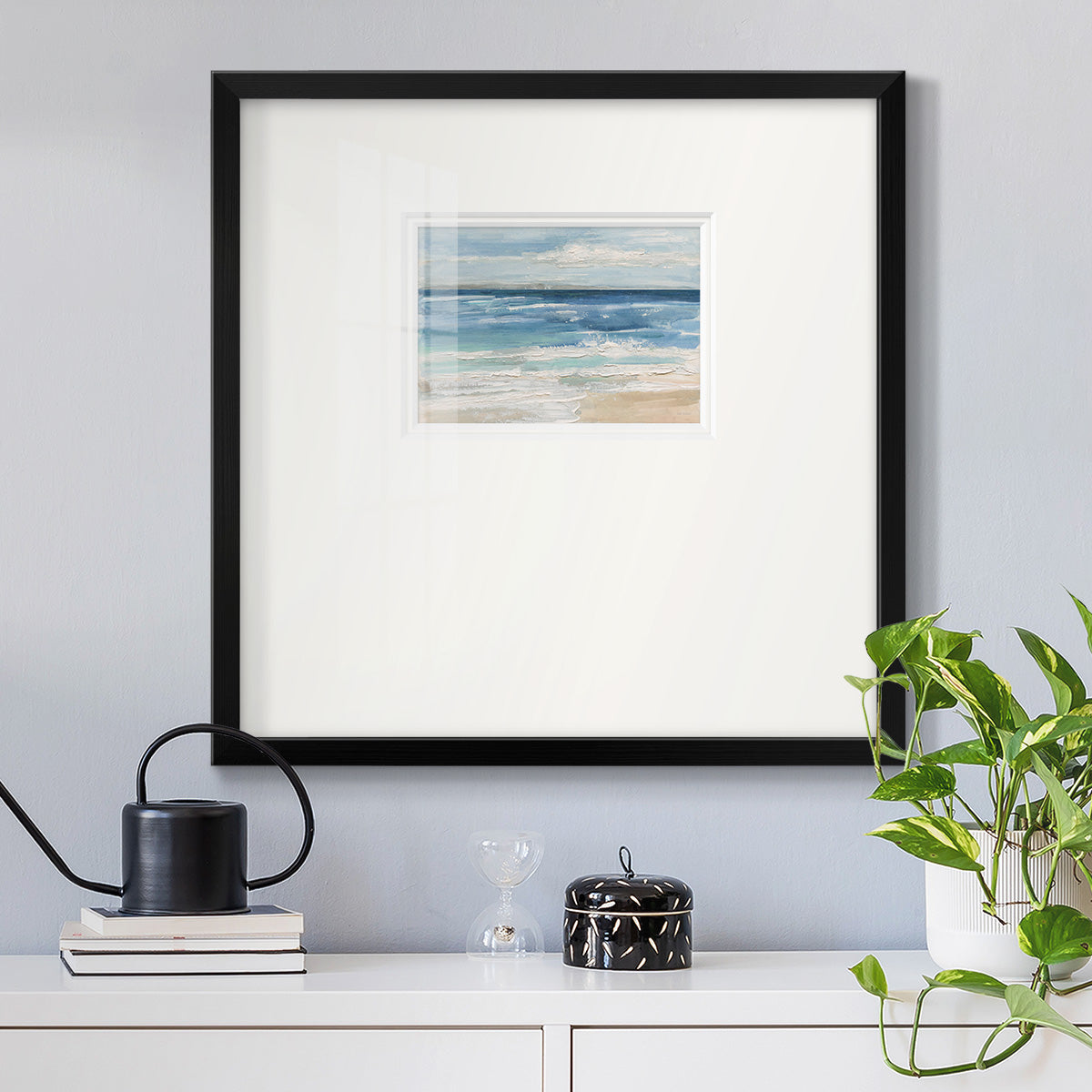 Ocean Waves I Premium Framed Print Double Matboard