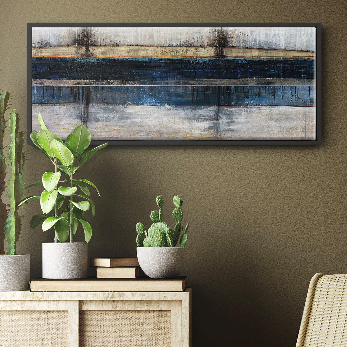 City Blue - Floater Framed Canvas Print