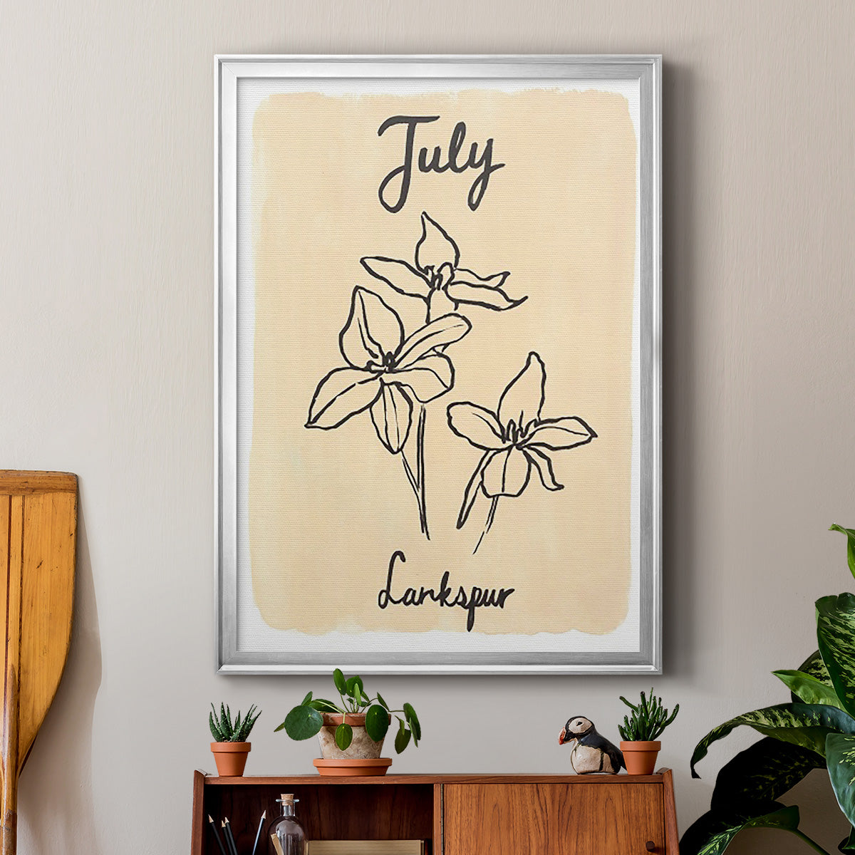 Birth Month VII - Modern Framed Canvas Print