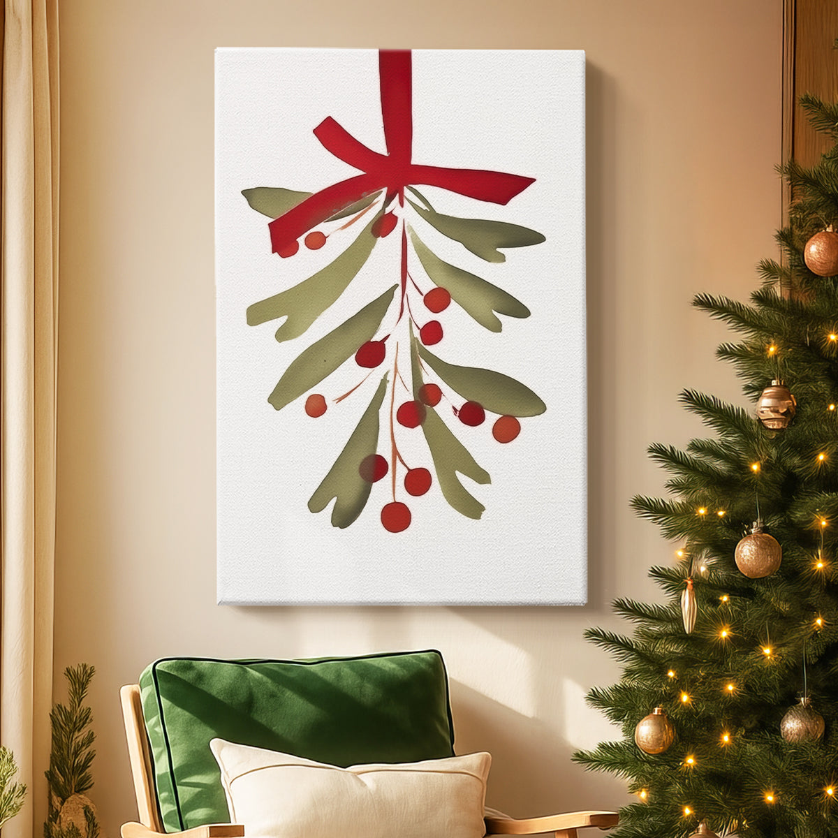 Frostlit Dusk Hearth - Canvas Art Print