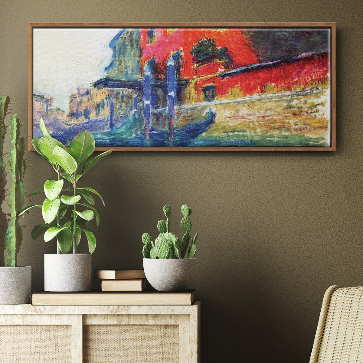 The Red House, 1908 - Floater Framed Canvas Print