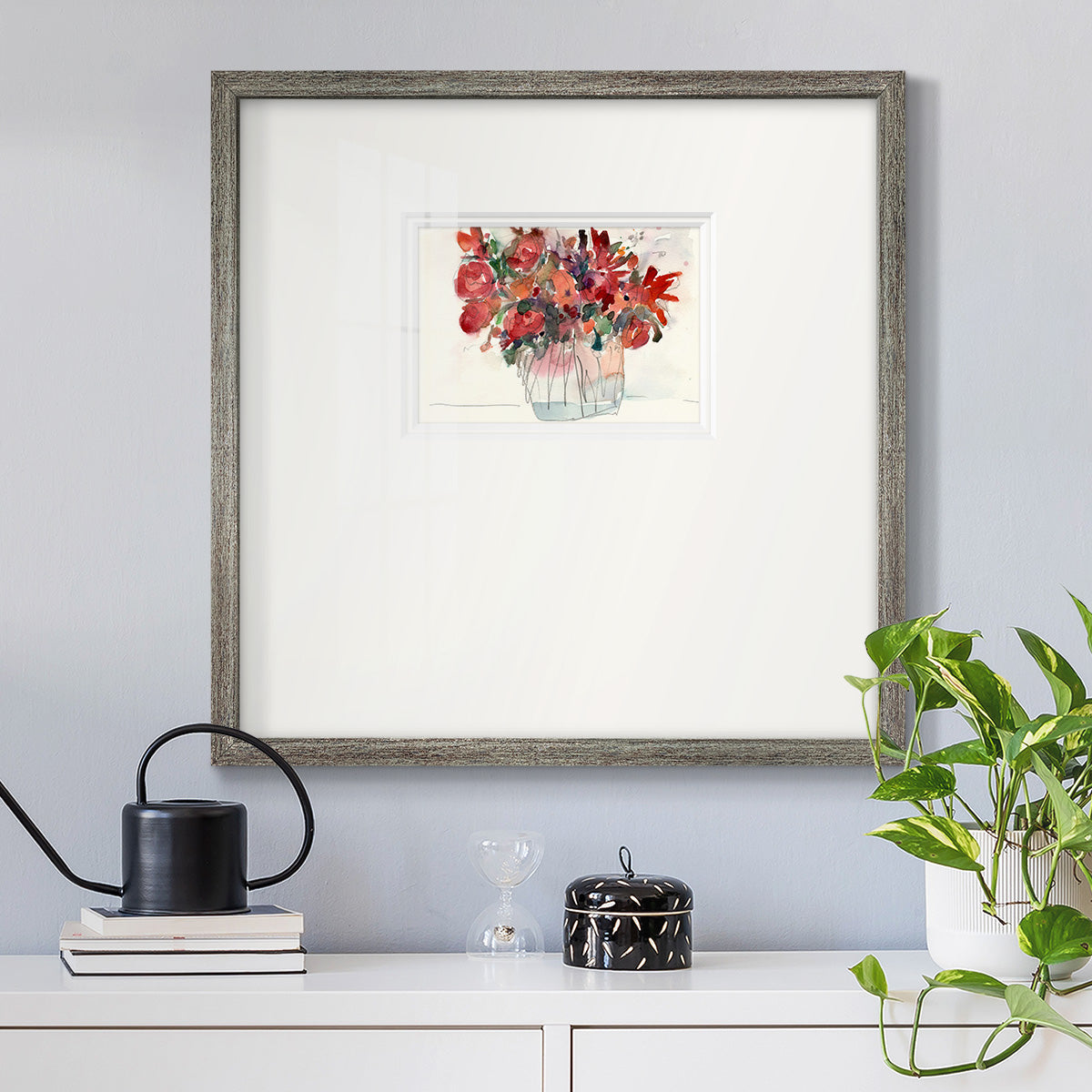 The Small Bunch I Premium Framed Print Double Matboard