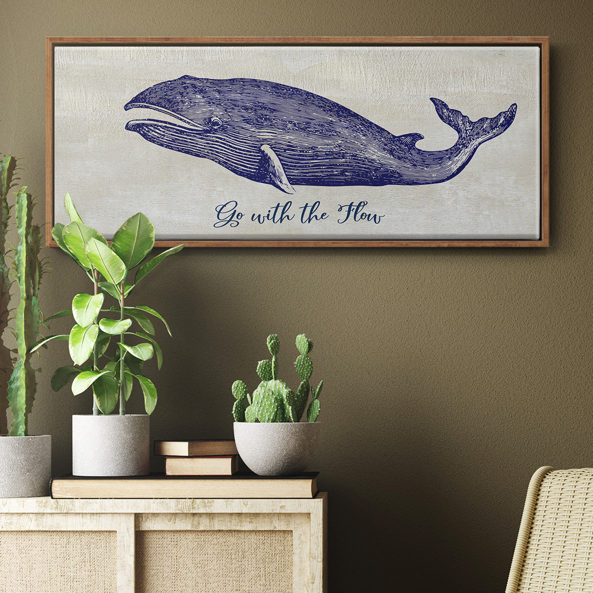 Go with the Flow - Floater Framed Canvas Print