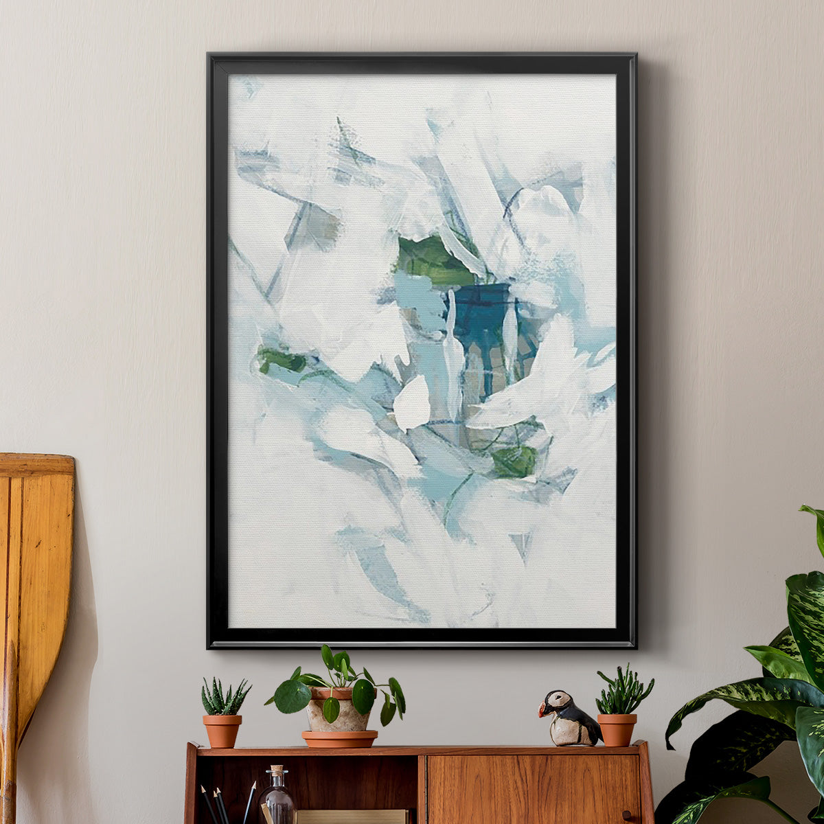 Ice Cavern III - Modern Framed Canvas Print