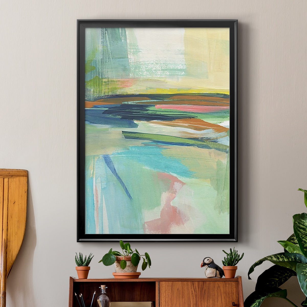 Radiant Horizon II - Modern Framed Canvas Print