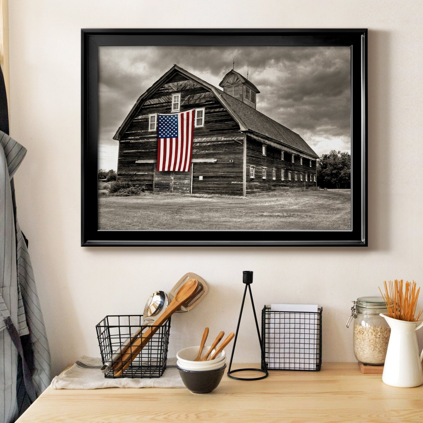 Modern Barn III - Modern Framed Canvas Print