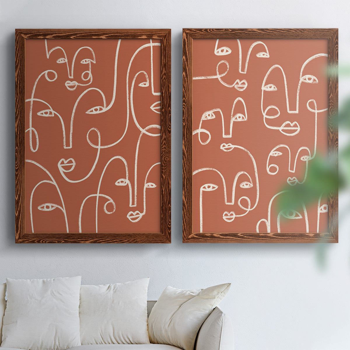 Connected Expressions I - Premium Framed Canvas 2 Piece Set - Ready to Hang