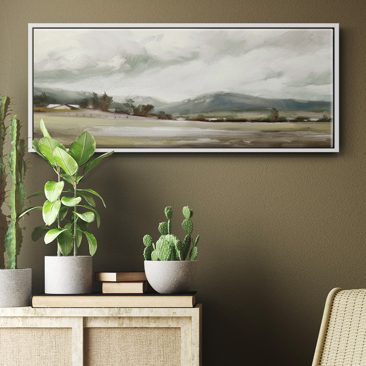 Big Sky Valley - Floater Framed Canvas Print