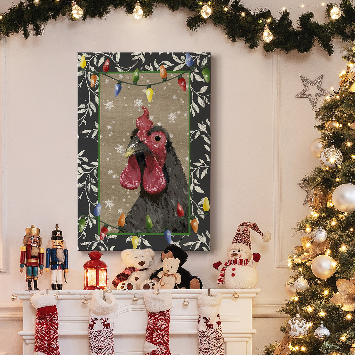 County Christmas Farm IV - Gallery Wrapped Canvas