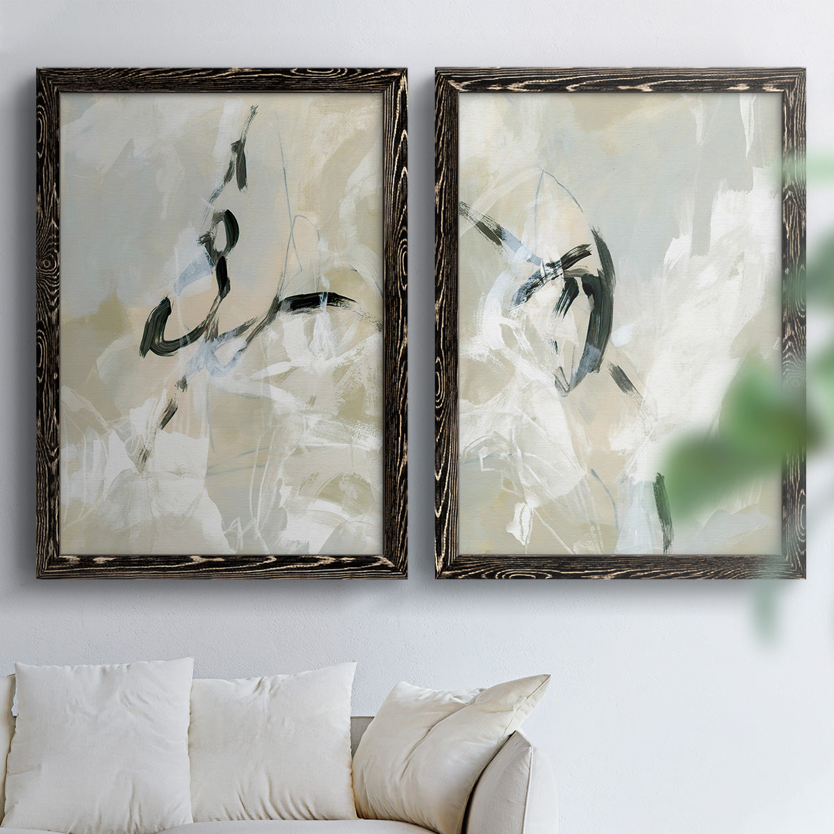 Scribble Veil I - Premium Framed Canvas - Ready to Hang