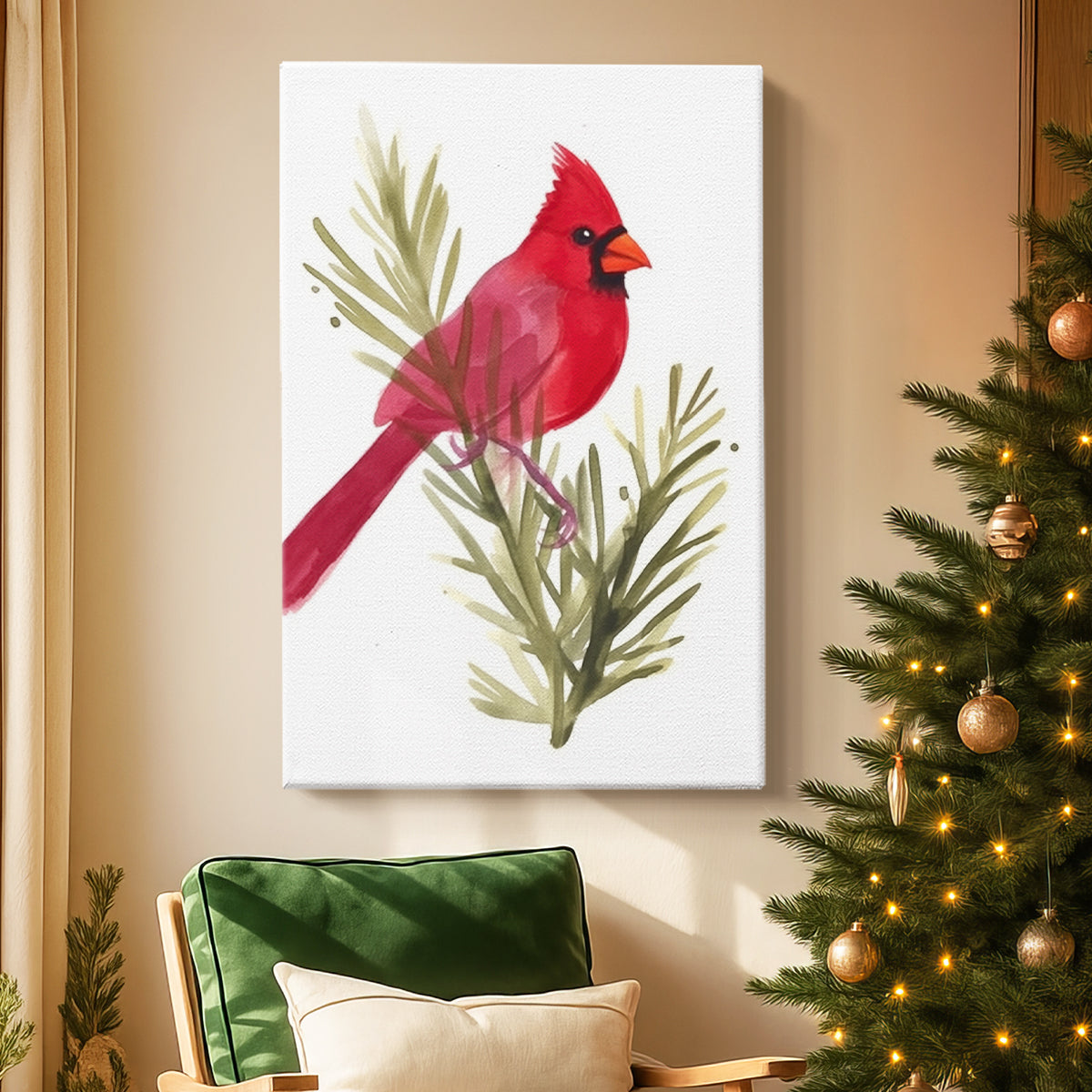 Crimson Dawn Whisper - Canvas Art Print