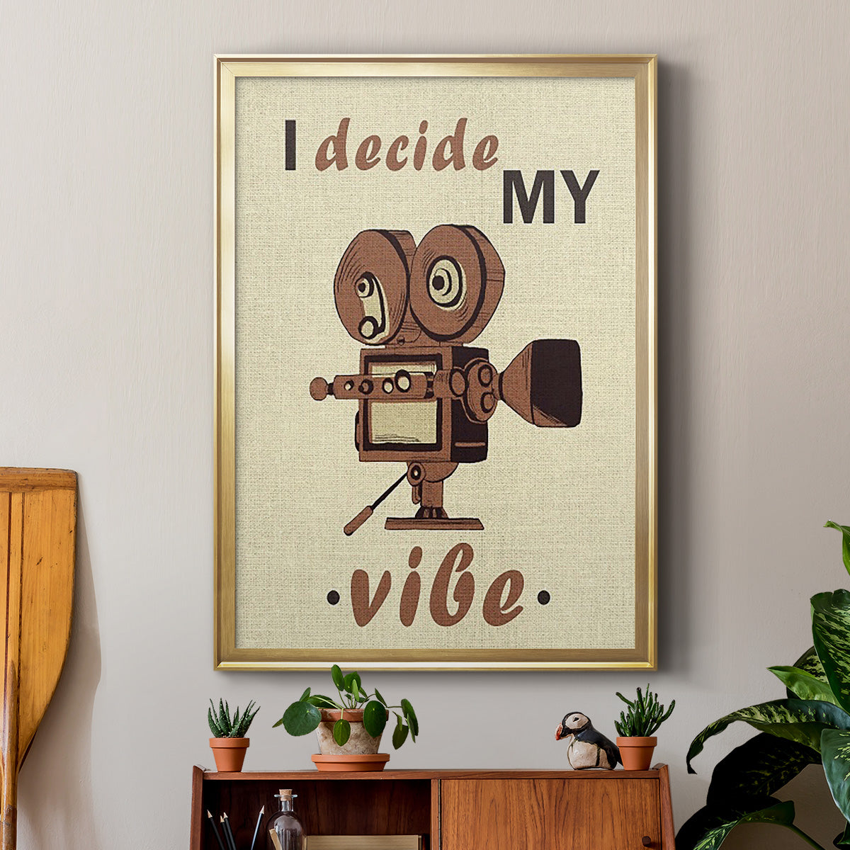 Movie Time III - Modern Framed Canvas Print