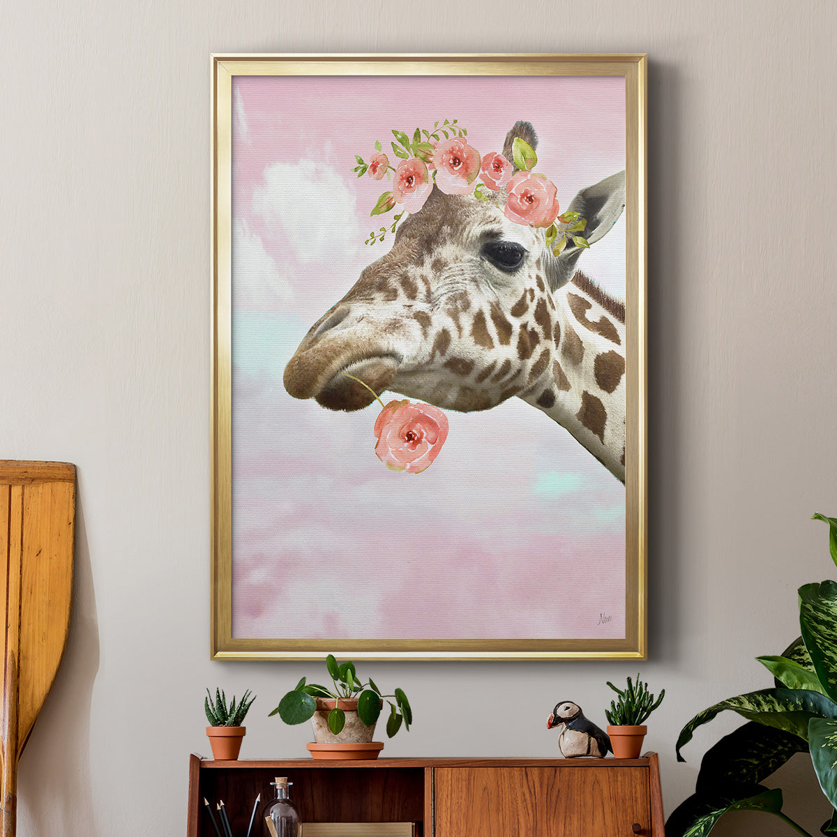 Floral Fun II - Modern Framed Canvas Print