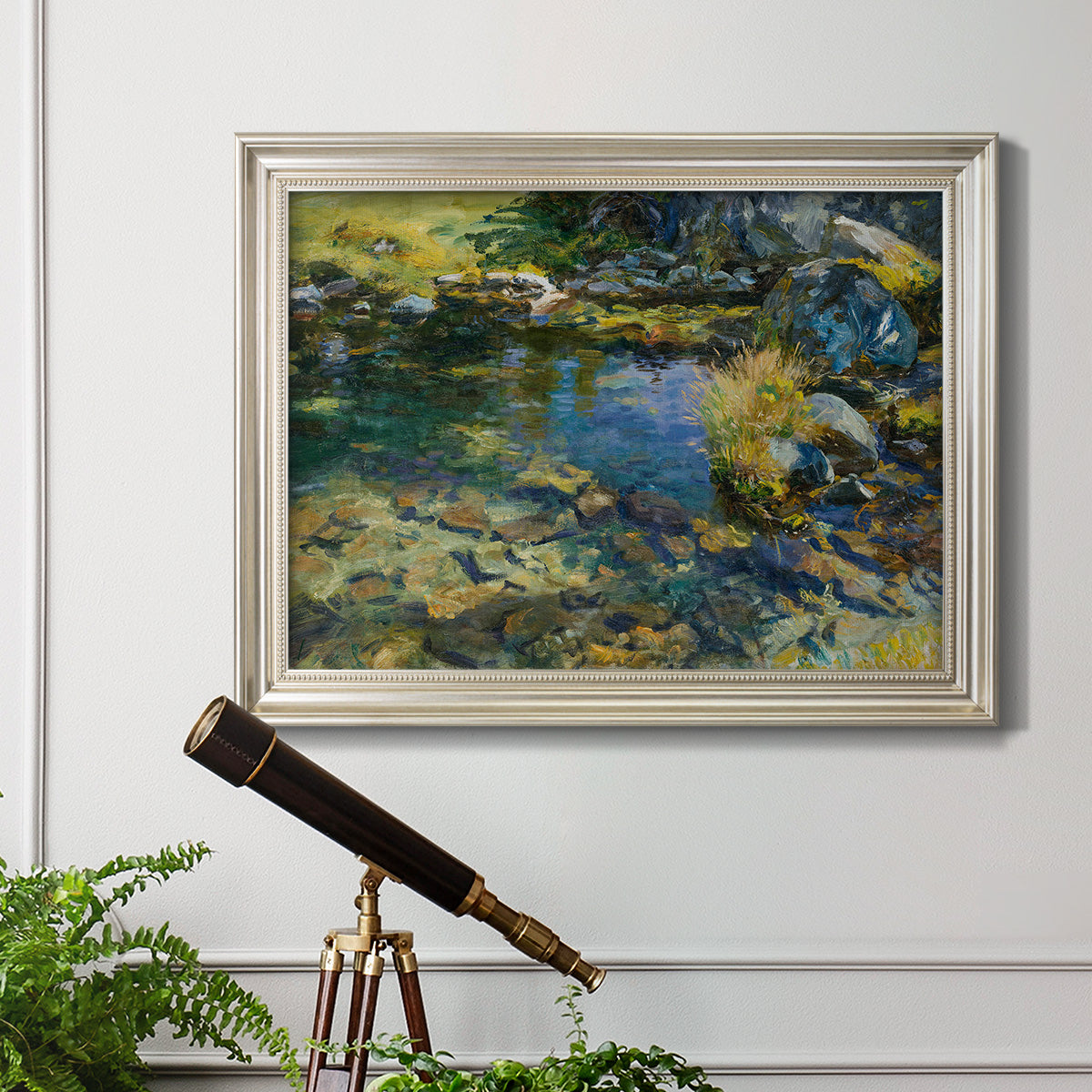 Alpine Pool - Ornate Framed Canvas Print