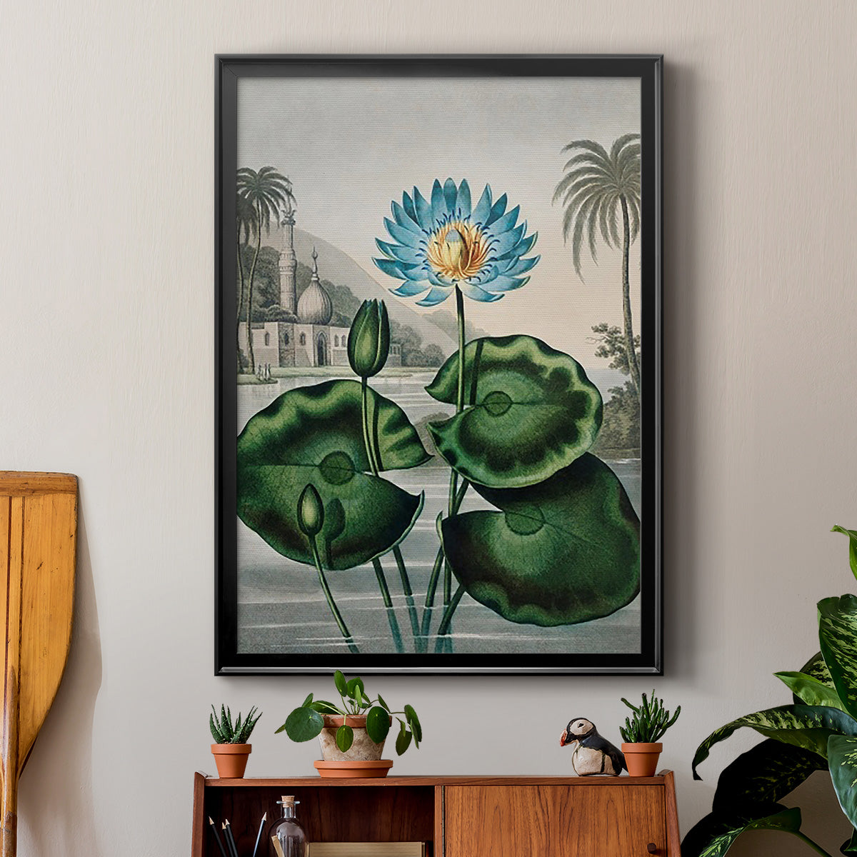 Temple of Flora IX - Modern Framed Canvas Print