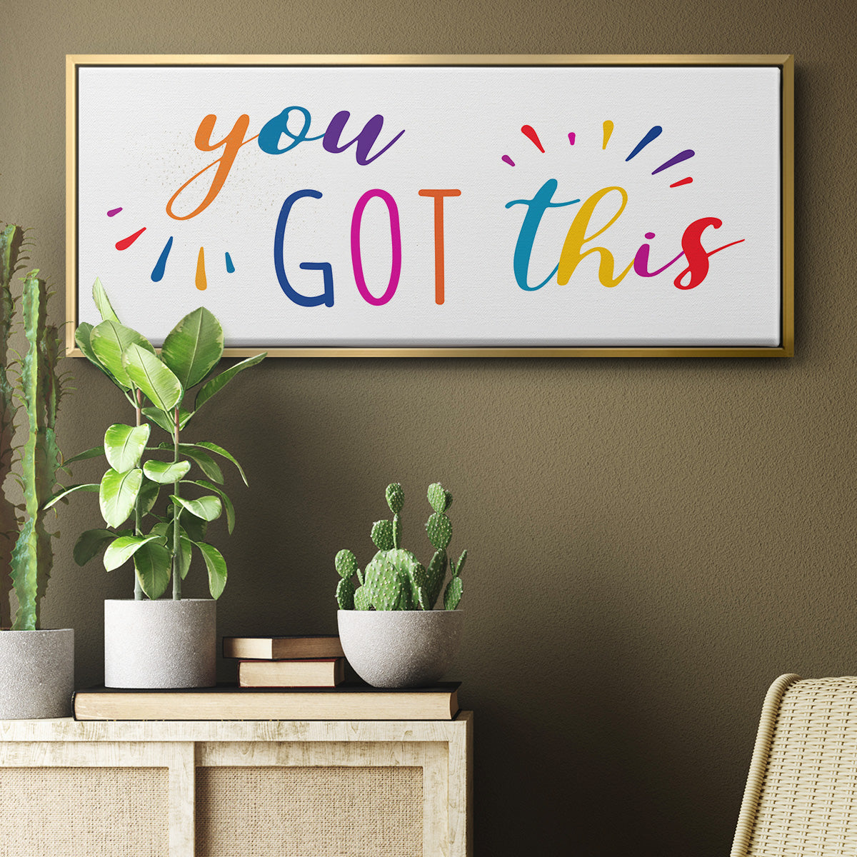 Rainbow Got This - Floater Framed Canvas Print
