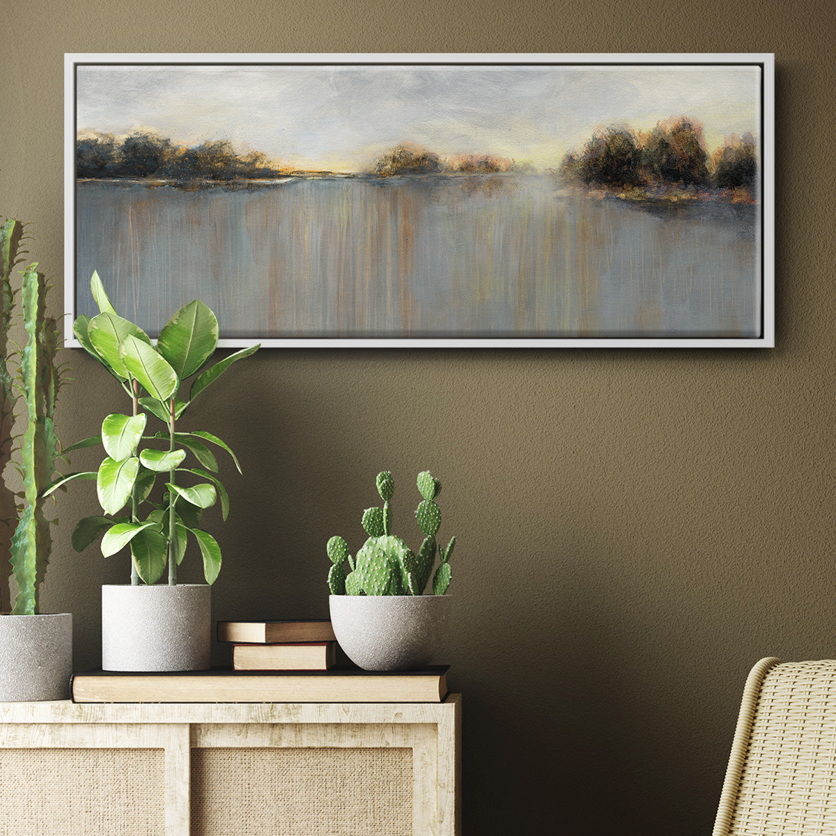 Rain at Dawn - Floater Framed Canvas Print