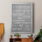 Neutral Kitchen Rules - Modern Framed Canvas Print