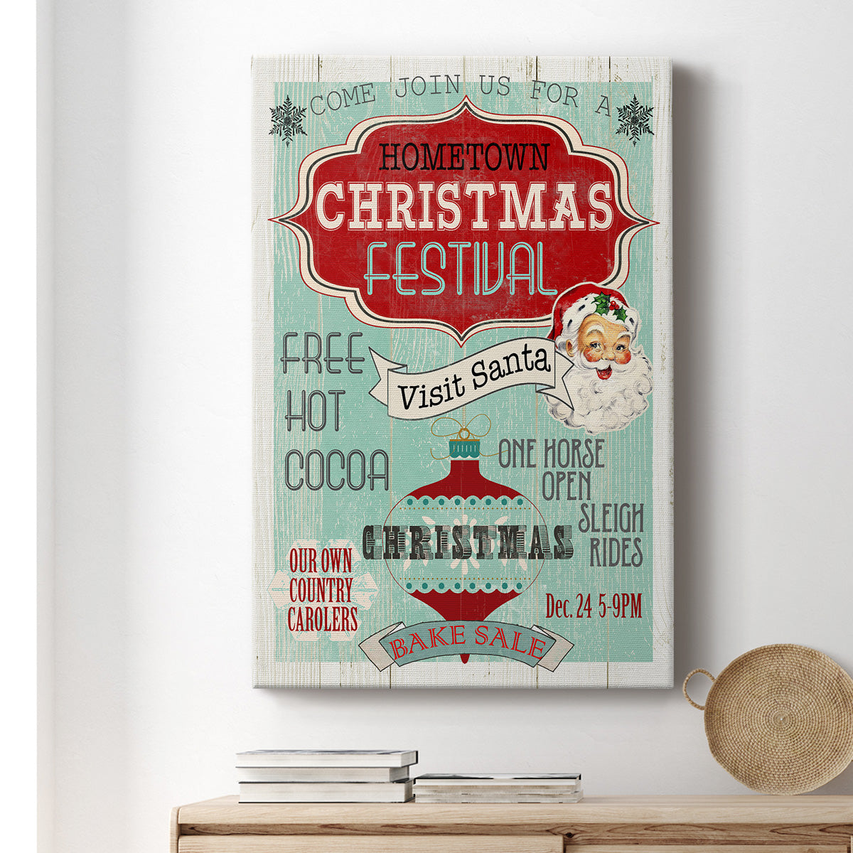 Bright Christmas Festival Premium Gallery Wrapped Canvas - Ready to Hang