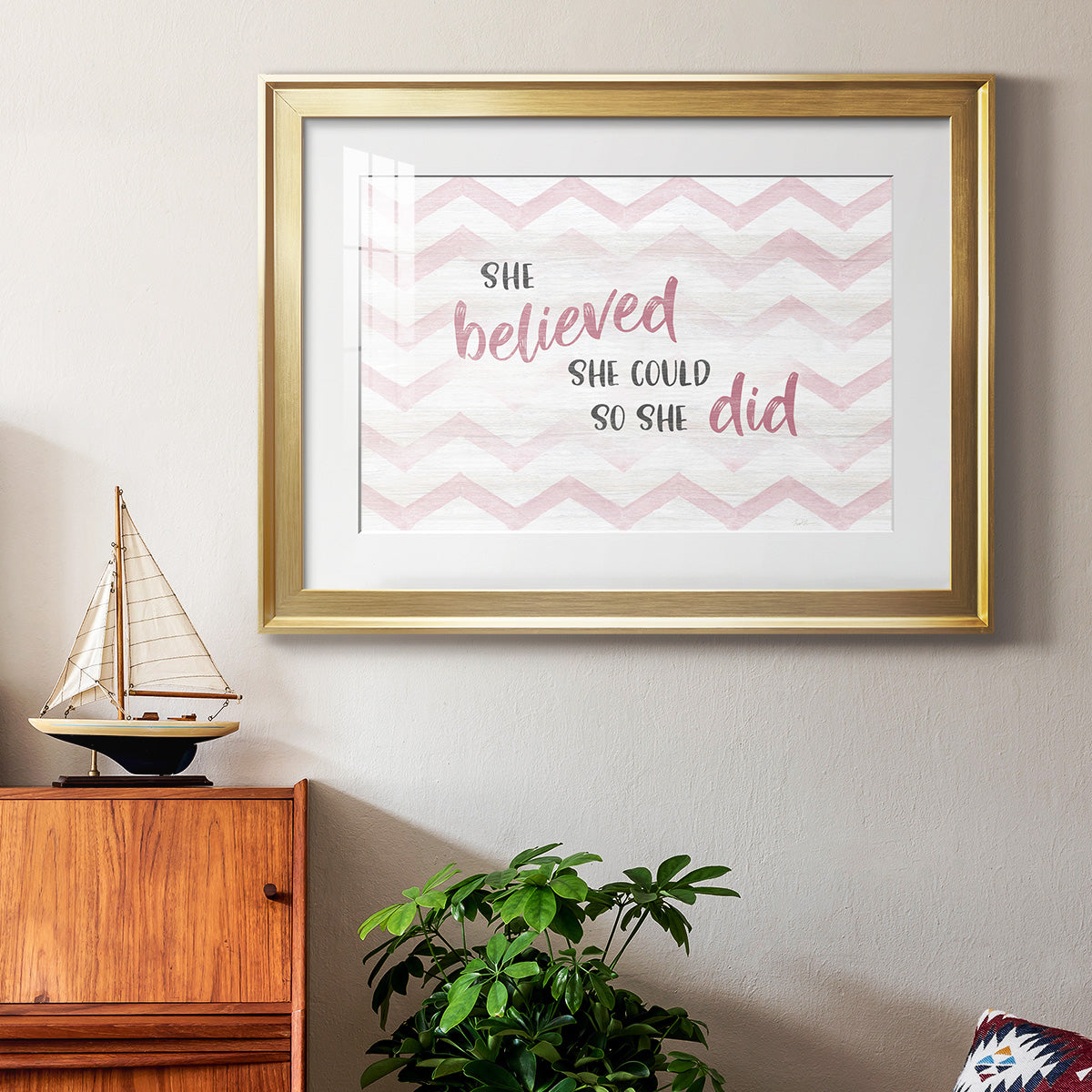 Believed She Could Premium Framed Print - Ready to Hang