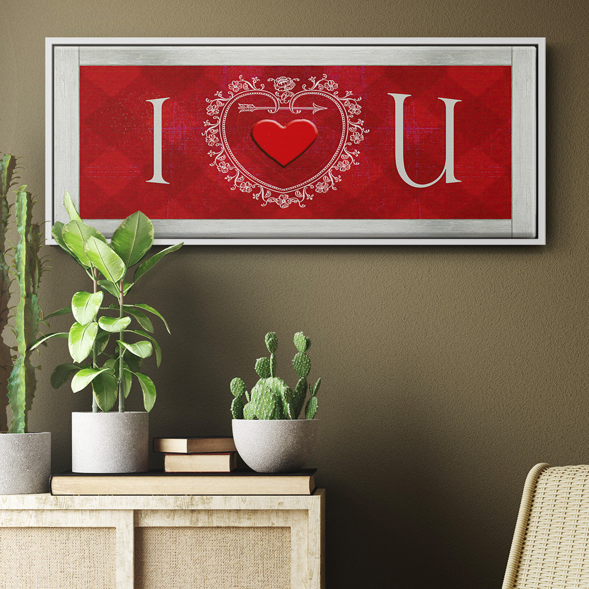 DIY Love Collection H - Floater Framed Canvas Print