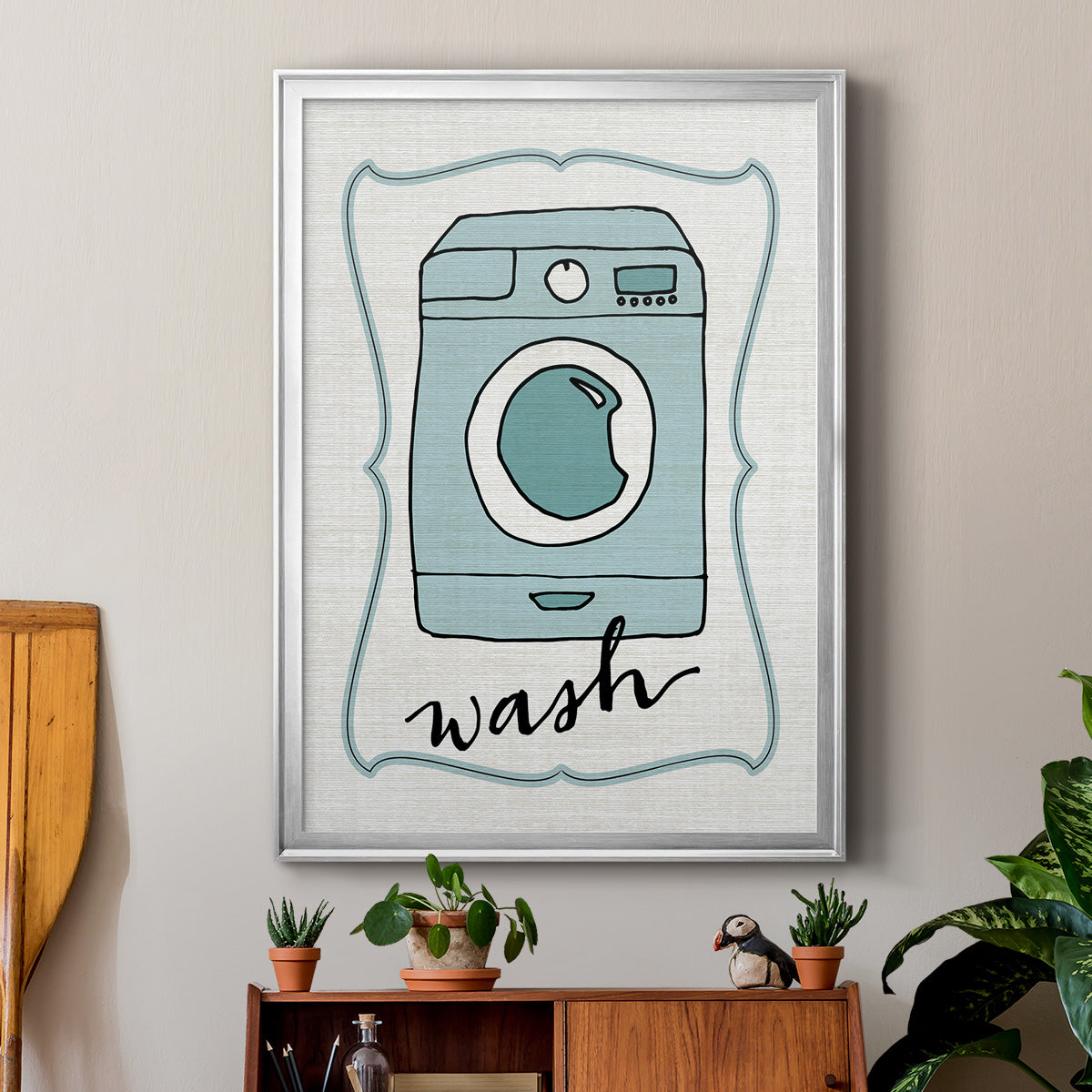 Wash - Modern Framed Canvas Print