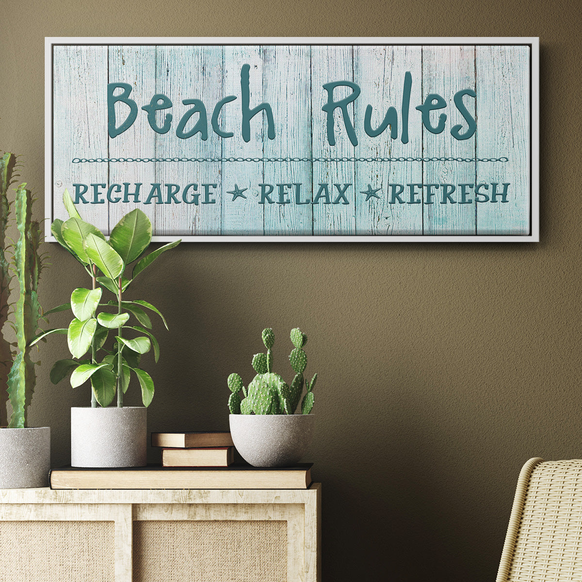 Recharge - Floater Framed Canvas Print