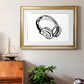 Headphones Sketch Premium Framed Print - Ready to Hang