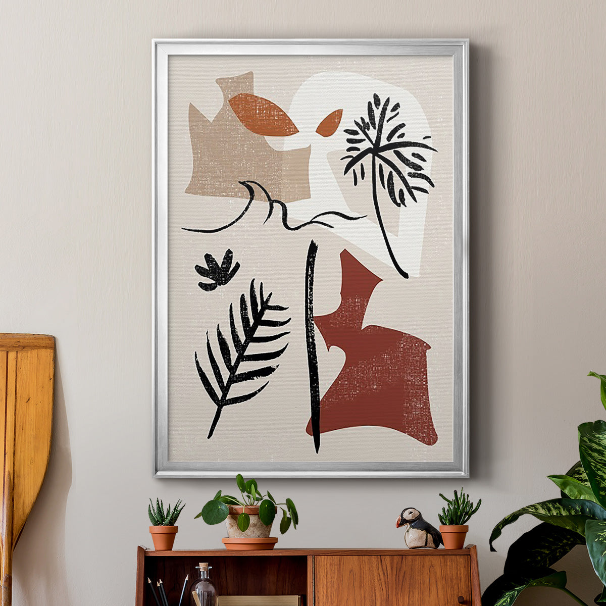 Soft Palms VI - Modern Framed Canvas Print