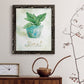 Potted Basil - Premium Canvas Framed in Barnwood - Ready to Hang