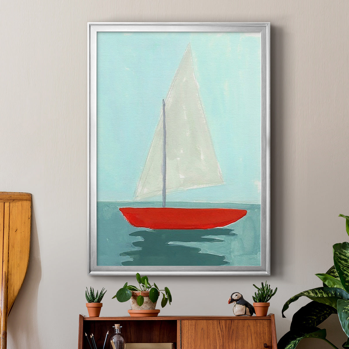 Small Sail II - Modern Framed Canvas Print