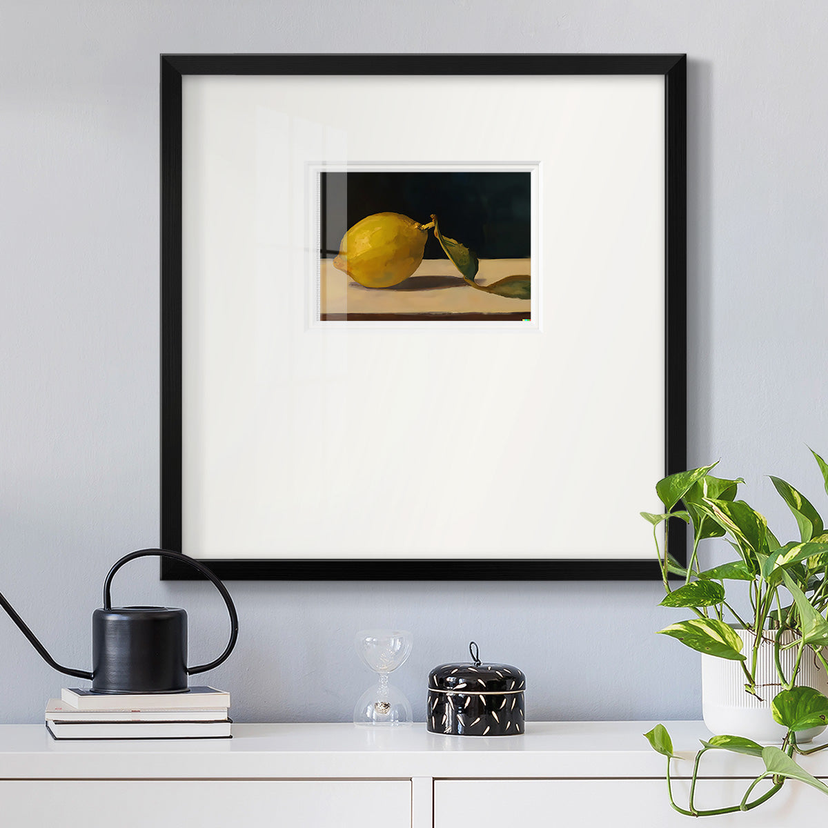 Lonely Lemon Premium Framed Print Double Matboard