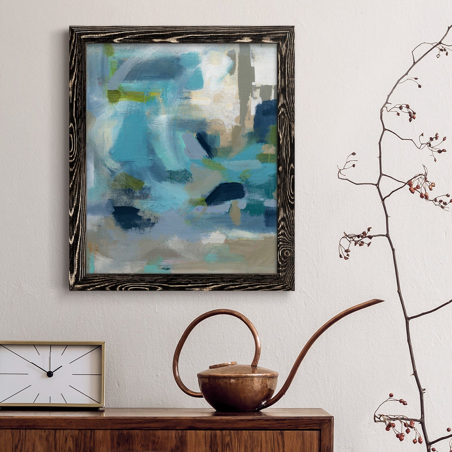 Circle the Beachfront - Barnwood Framed Canvas Print