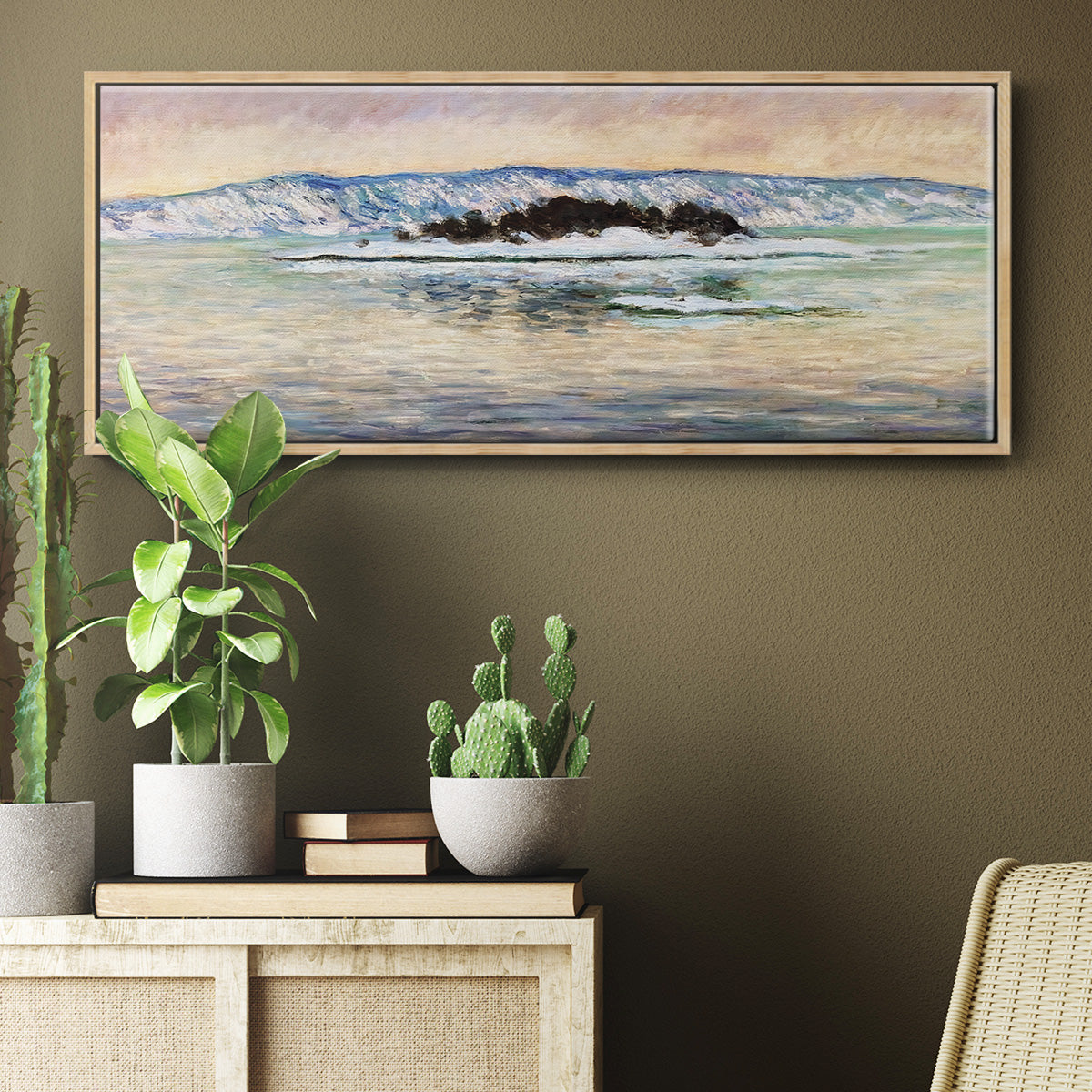 The Fjord, Near Christiania, 1893 - Floater Framed Canvas Print