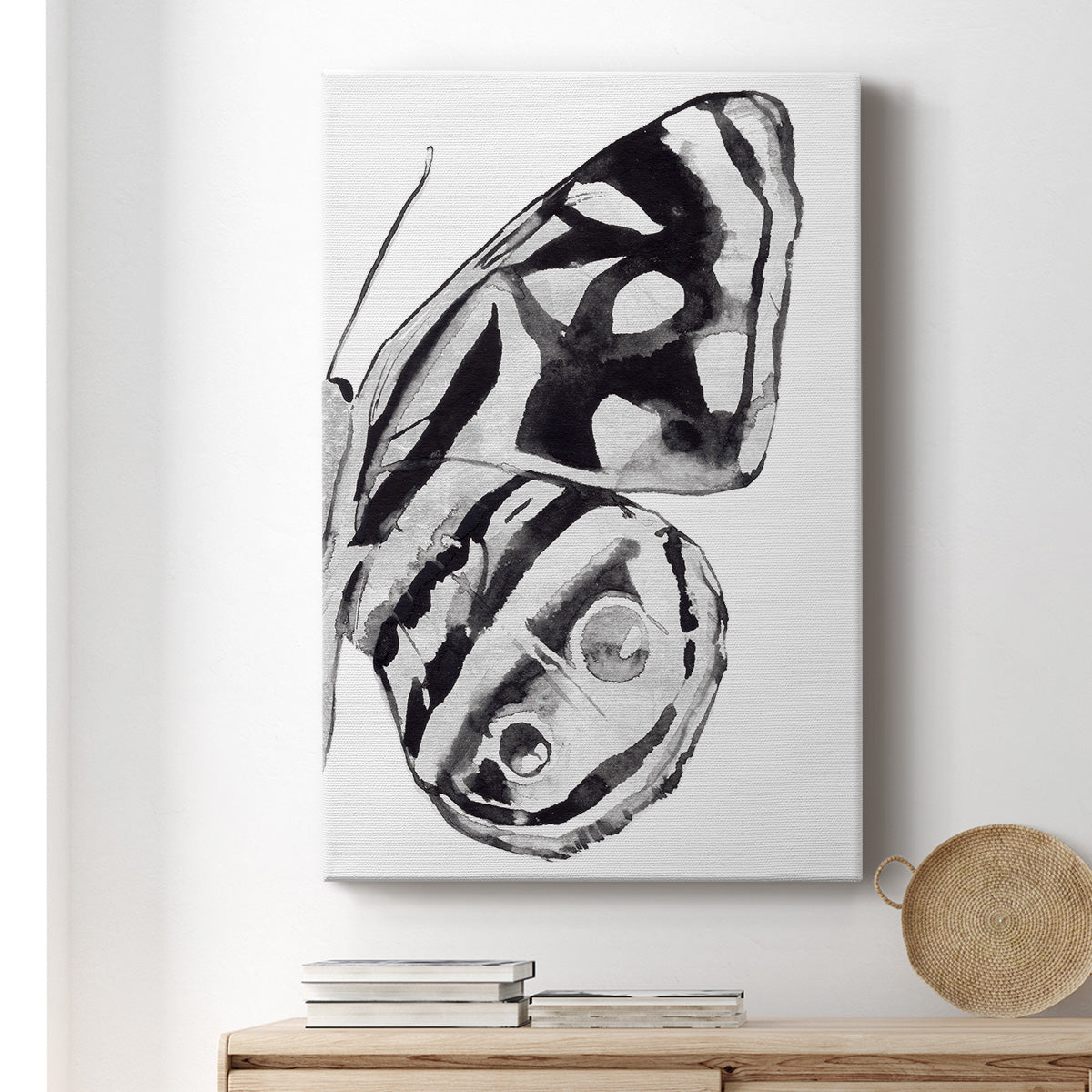 Monochrome Wings IV Premium Gallery Wrapped Canvas - Ready to Hang