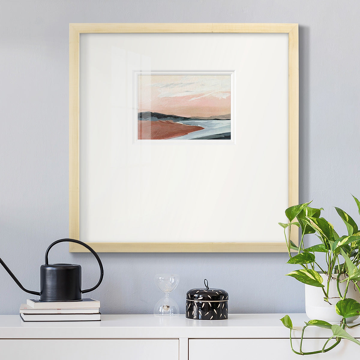 Paynes Coast I Premium Framed Print Double Matboard