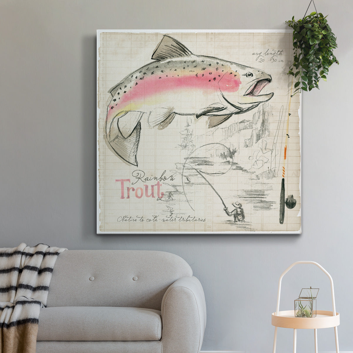 Trout Journal I-Premium Gallery Wrapped Canvas - Ready to Hang