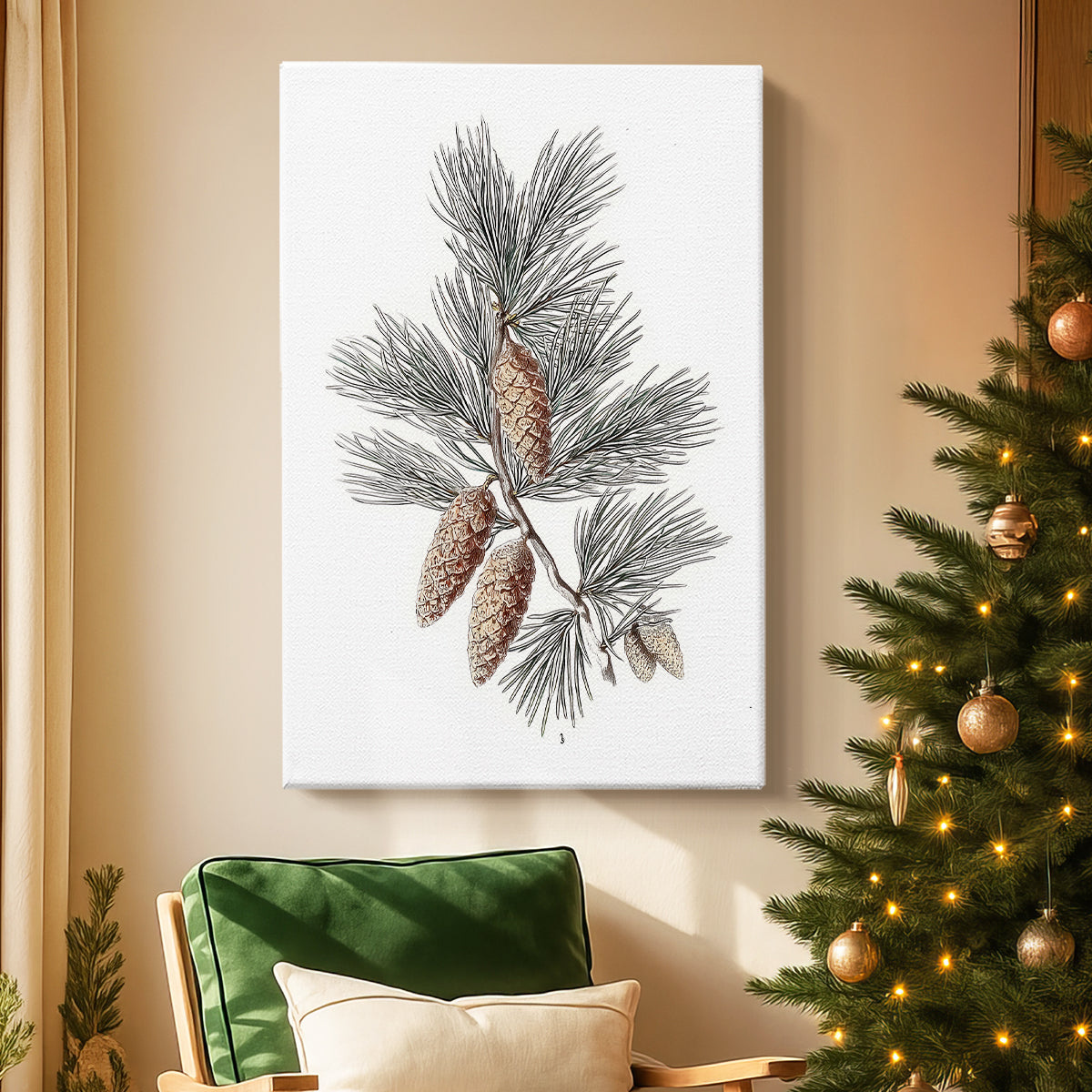 Frostlit Star Hearth - Canvas Art Print