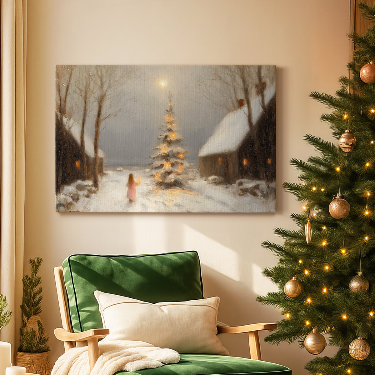 Candle of Warm Lantern Serenade - Canvas Art Print