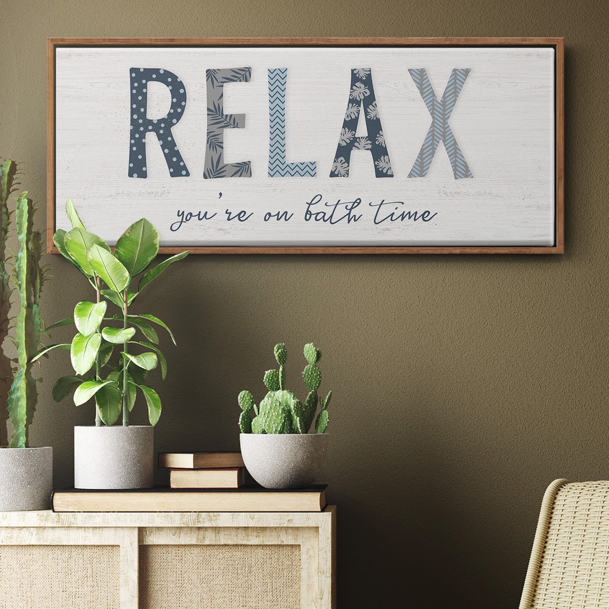 Relax - Floater Framed Canvas Print