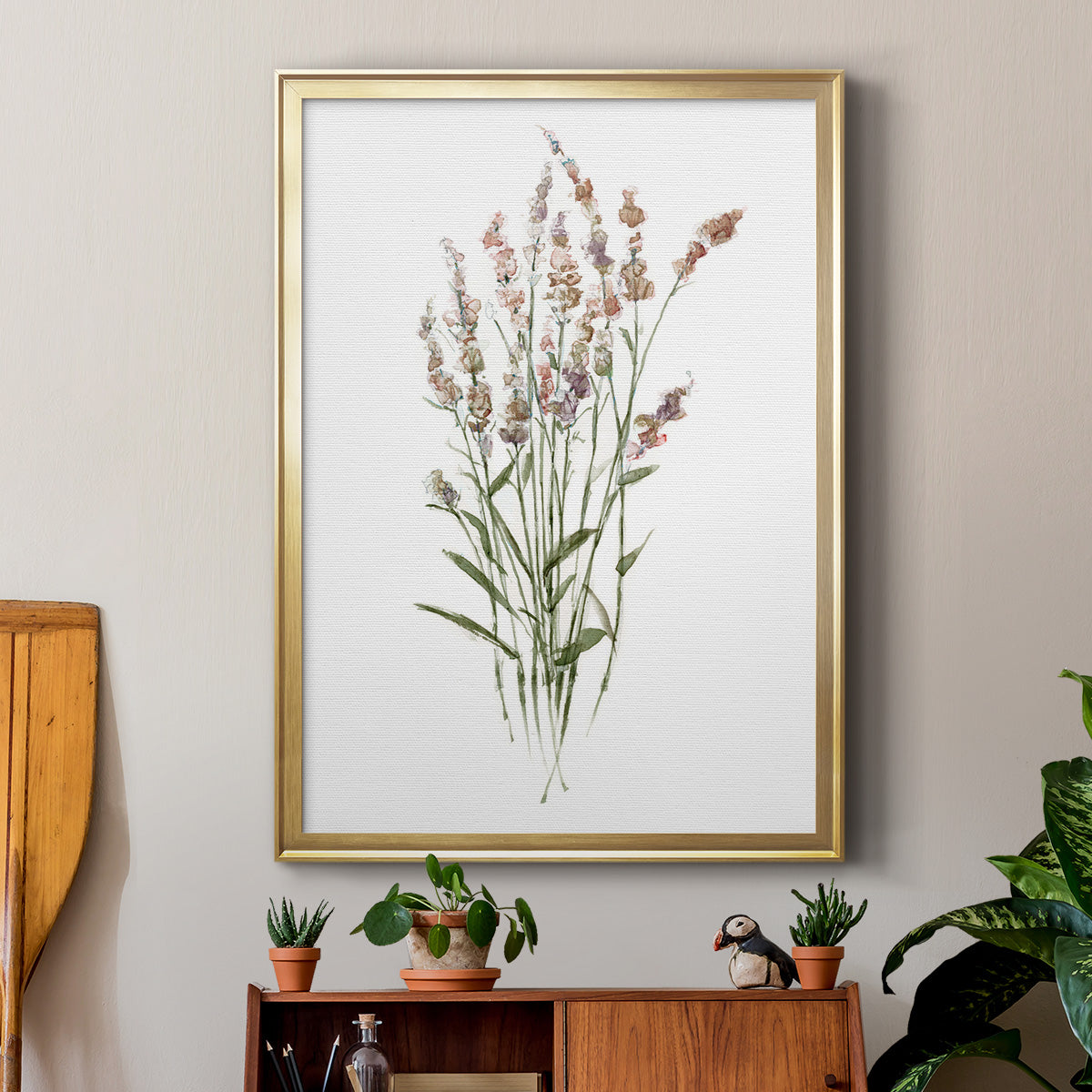 Dainty Botanical II - Modern Framed Canvas Print