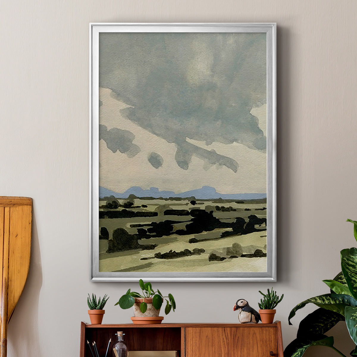 Pink Hazy Sky II - Modern Framed Canvas Print