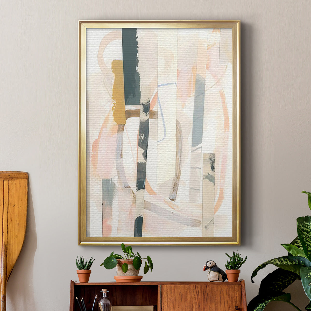 Melon Litmus II - Modern Framed Canvas Print
