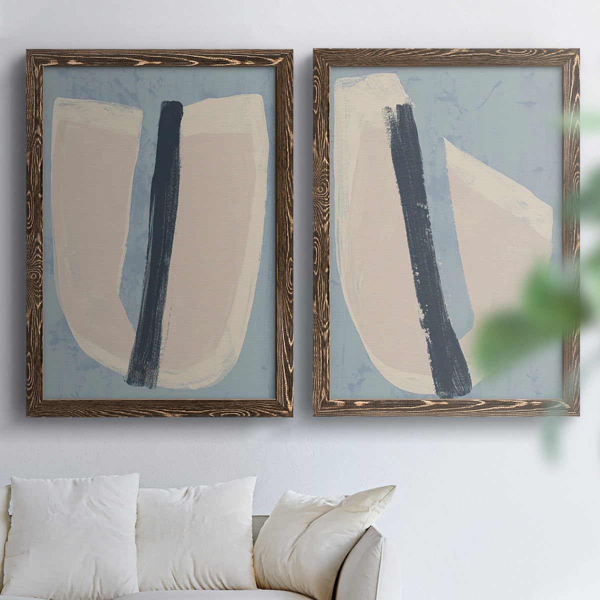 Paper Slice I - Premium Framed Canvas 2 Piece Set - Ready to Hang