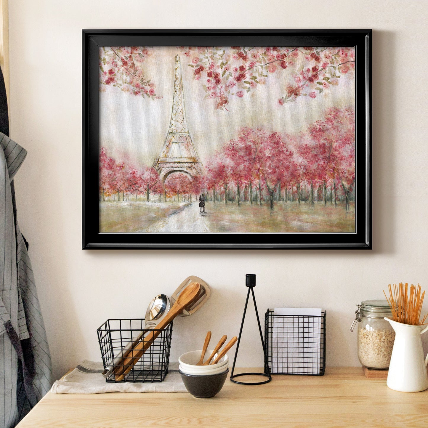 Spring In Paris - Modern Framed Canvas Print