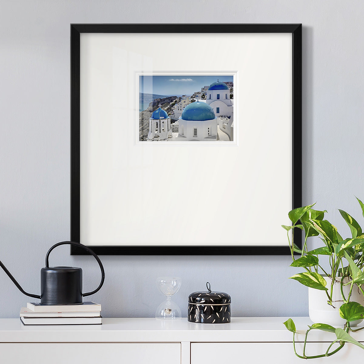 Santorini Saturday Premium Framed Print Double Matboard