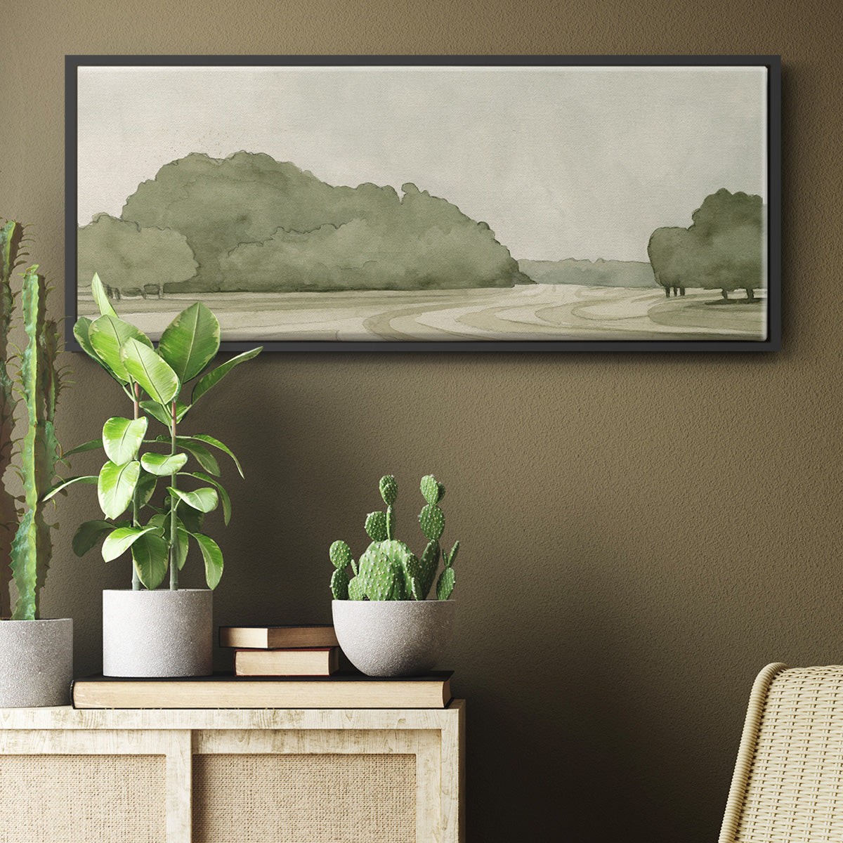 On Course I - Floater Framed Canvas Print