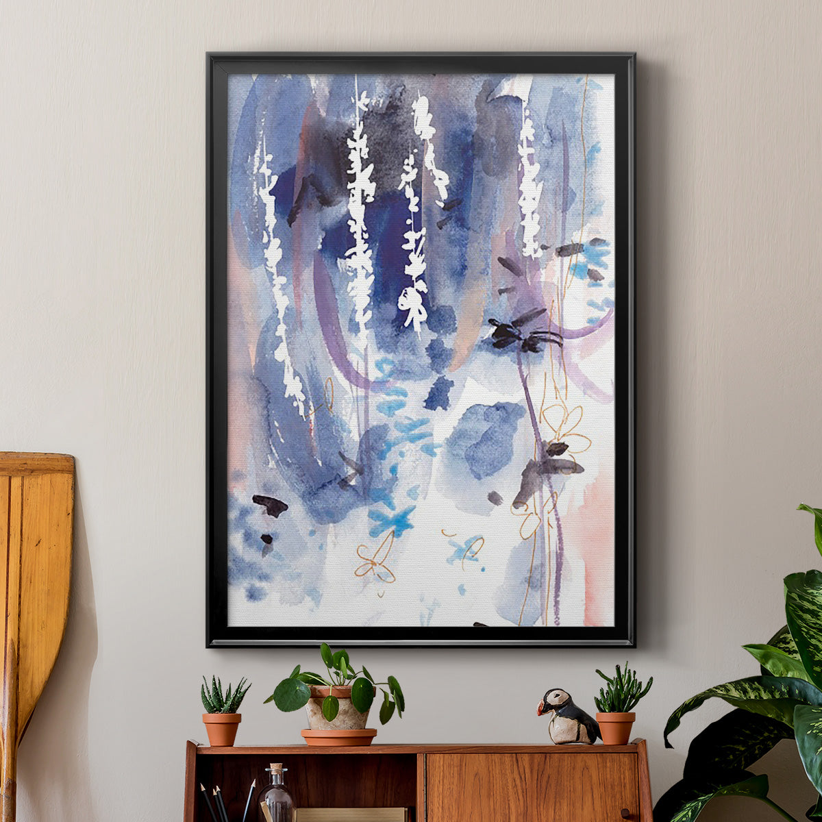 Late Night Breeze II - Modern Framed Canvas Print