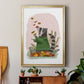 Raccoon Catching Leaves - Modern Framed Canvas Print